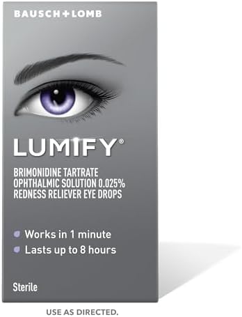 LUMIFY Redness Reliever Eye Drops, for Whiter & Brighter Looking Eyes, 0.25 Fl Oz (7.5 mL)