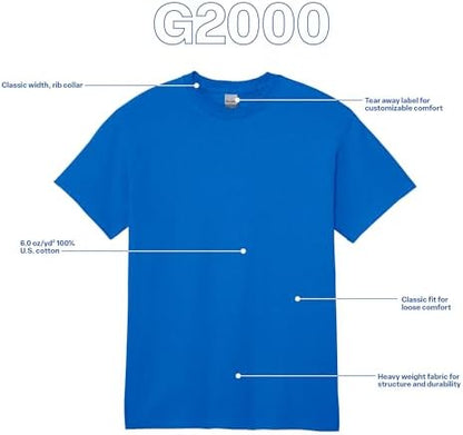 Gildan Unisex Adult Ultra Cotton T-Shirt, Style G2000, Multipack
