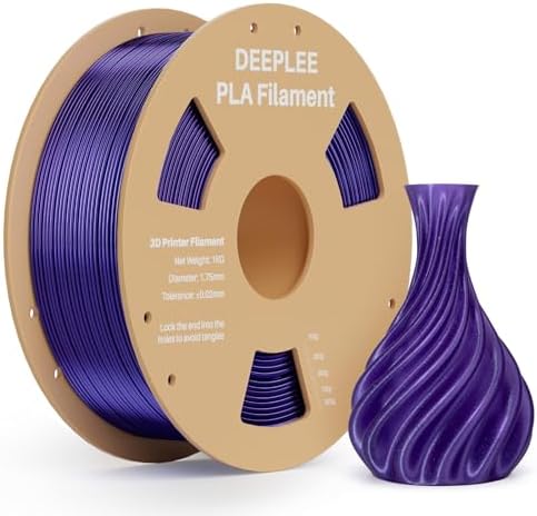 DEEPLEE Galaxy PLA 3D Printer Filament 1.75mm 1kg, Sparkle Purple Glitter PLA, Dimensional Accuracy +/-0.02mm, Colorful Twinkling Shiny 3D Printing Filament