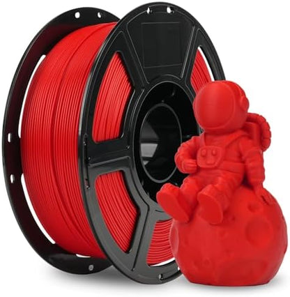 FLASHFORGE PLA Filament 1.75mm +/- 0.02mm, Matte Red 3D Printer Filament 1kg (2.2lbs) Spool, Excellent Printing Performance, Easy to Use for Most FDM 3D Printers