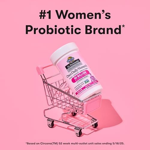 Garden of Life Once Daily Dr. Formulated Probiotics for Women 50 Billion CFU 16 Probiotic Strains with Organic Prebiotics for Digestive, Vaginal & Immune Health, Dairy Free, Shelf Stable 30 Capsules