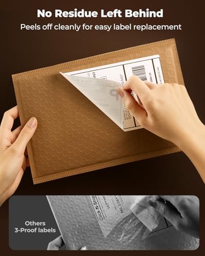 MUNBYN 4"x6" Direct Thermal Shipping Labels, Durable Waterproof, Oil-Proof, Scratch-Proof, Alcohol-Resistant, Tear-Resistant Label Paper for Thermal Printers, Packages, 380 Sheets/Fanfold