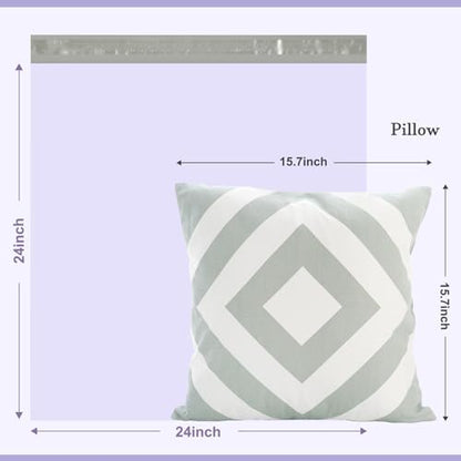 Metronic Large Poly Mailers 24x24 100 Pcs, Strong Adhensive Shipping Bags for Clothing, Waterproof Mailers Bags for Small Business, Shipping Envelopes, Tear-resistant Mailing Bags in Lilac Purple