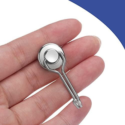 E BAVITE Swivel Swing Magnetic Hook New Upgraded, 30LB（20pack） Refrigerator Magnetic Hooks,Strong Neodymium Magnet Hook, Perfect for Refrigerator and Other Magnetic Surfaces, 60mm(2.36In) in Length