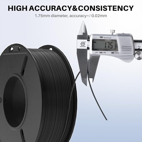 ELEGOO 250g PLA Plus Filament Bundle 1.75mm, 8 Colors 3D Printer Filaments Dimensional Accuracy +/- 0.02mm, 8 Pack 250g Spool, Black/White/Red/Dark Blue/Orange/Yellow/Sky Blue/Sea Green