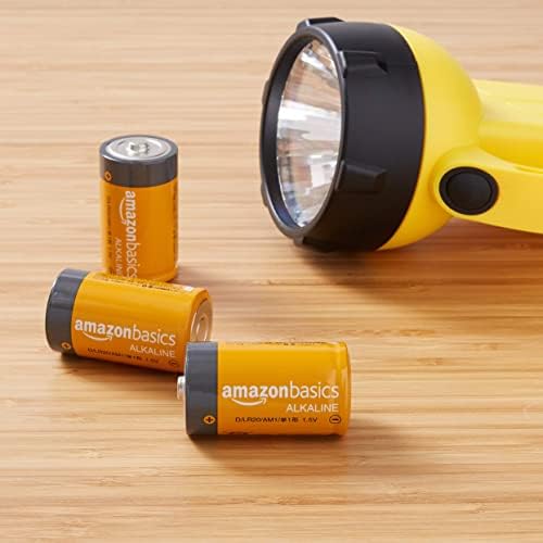 Amazon Basics D Cell All-Purpose Alkaline Batteries, 5-Year Shelf Life, 96 Count, 4 Packs of 24