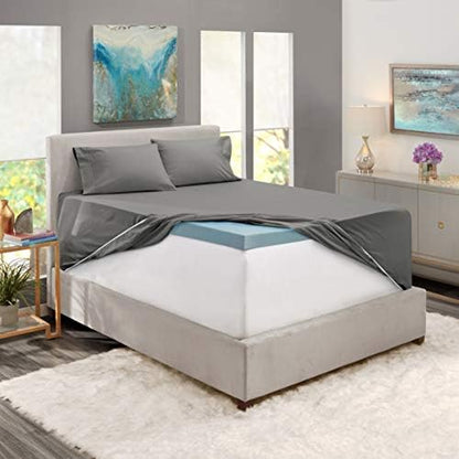 Hearth & Harbor Extra Deep Pocket King Size Sets - Fits Mattress 18-24 Inches Deep - Extra Deep Pocket Sheets - 6 Piece King Size - King - Grey Sheets