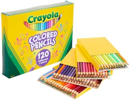 Crayola Colored Pencils Set for Kids (120ct), Bulk Art Supplies for Kids, Back to School Essentials, Teacher Classroom Must Haves, Coloring Book Pencils