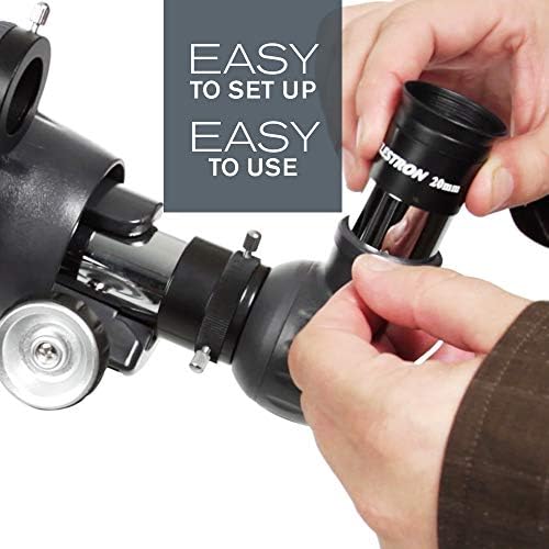 Celestron – AstroMaster 70AZ Telescope – Refractor Telescope – Fully-Coated Glass Optics – Adjustable-Height Tripod – Bonus Astronomy Software Package