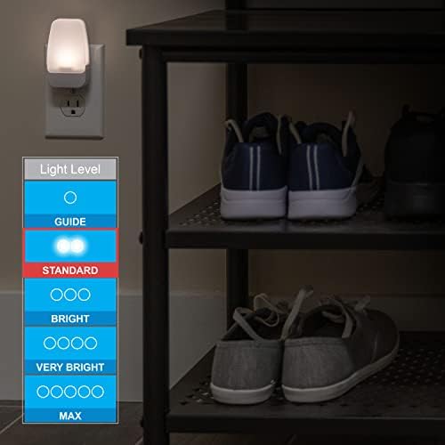GE LED Night Light, Plug-in, Dusk to Dawn Sensor, Warm White, Ambient Lighting, Ideal for Kids and Adults Bedroom, Bathroom, Nursery, Hallway, Kitchen, 46882, 4 Pack