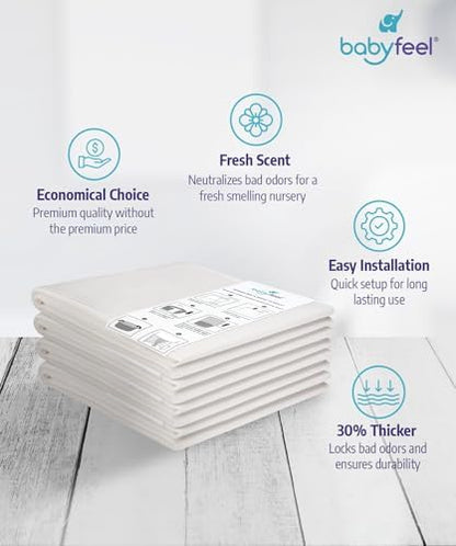 Babyfeel Refills Compatible with DEKOR CLASSIC Diaper Pails | 4 Pack | Exclusive 30% Extra Thickness | Diaper Pail Refills with Powerful Odor Elimination | Powder Scent | Holds up to 1980 Diapers