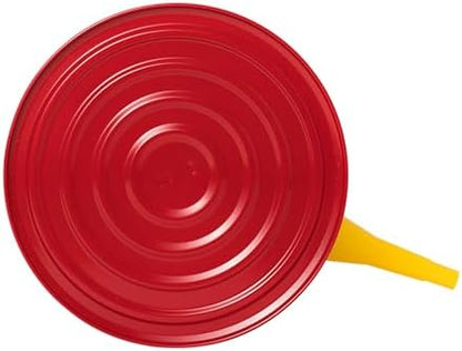 Eagle 2.5 Gallon Type I Red Safety Gas Can for Gasoline with Flame Arrester, Self-Closing Lid, and F-15 Funnel, Made in the USA, Galvanized Steel Flammable Storage Can, UI25FS
