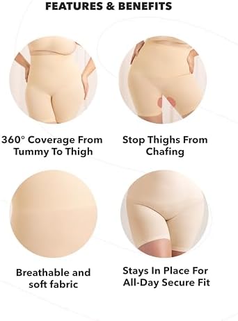 SHAPERMINT Shapewear for Women - High-Waisted Shapewear Tummy Control Shorts, Faja Body Shaper, Underwear for Women