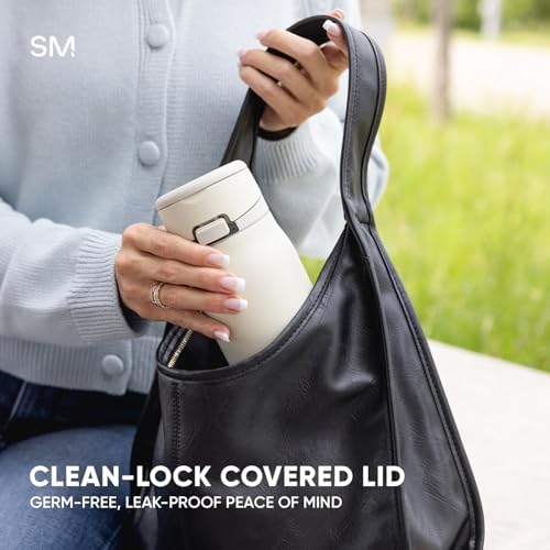 Simple Modern Mesa Loop Water Bottle with Straw | 24oz Cup Holder Friendly Insulated Stainless Steel Bottles for Travel, Sports and School | Neptune