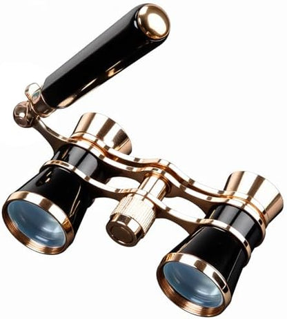 BLACKICE Opera Glasses, Opera Binoculars, 3X25 Theater Binoculars Compact with Adjustable Handle for Adults Kids Women in Concert Theater Opera (Black with Handle)