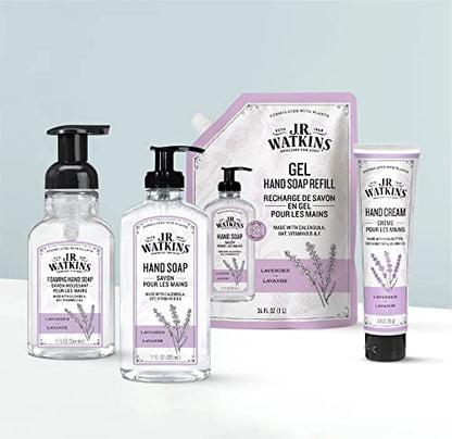 J.R. Watkins Foaming Hand Soap with Pump Dispenser, Moisturizing Foam Hand Wash, All Natural, Alcohol-Free, Cruelty-Free, USA Made, Lavender, 9 fl oz, 3 Pack