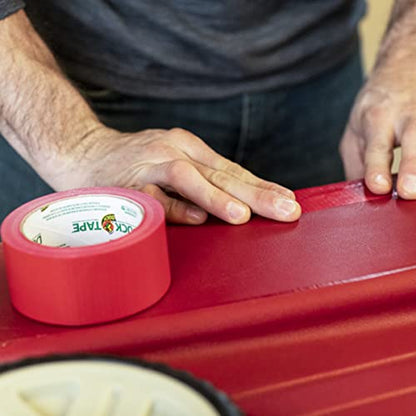 Duck Color Duct Tape Project Pack, 3-Roll, 1.88 Inches x 30 Yards, 90 Yards Total, Red, 3-Rolls (242911)