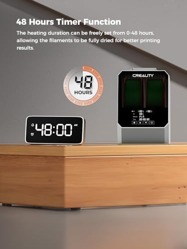 Creality Space Pi Filament Dryer Plus, 2 Spools Filament Storage Box, Double 360° Heating Drying with Fan&Touch Screen, 3D Printer Filament Spool Holder, Dehydrator 1.75/2.85/3mm PLA PETG ABS TPU