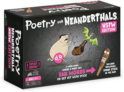 Exploding Kittens Poetry for Neanderthals NSFW Edition 2+ Players - Ages 17+ - 15 Minutes to Play - Adult Competitive Word Guessing Game - Party Game, Family Game Night, Adult Card Game