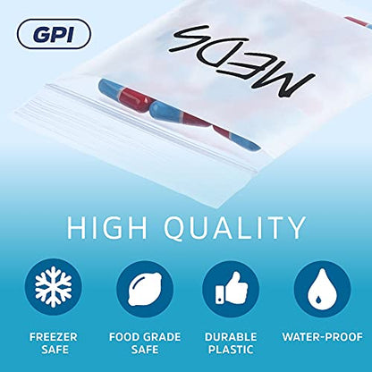 GPI Case of 1000 3" X 4" Clear Plastic Reclosable Zip Bags - Bulk 2 Mil Thick Strong & Durable Poly Baggies with Resealable Zipper Top Lock & Write-on White Block, for Storage, Packaging & Shipping