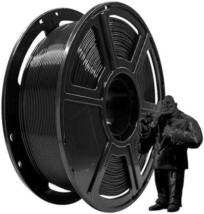 FLASHFORGE PLA Filament 1.75mm, 3D Printer Filament 1kg (2.2lbs) Spool, Dimensional Accuracy +/- 0.02mm, 3D Printing Filament Easy to Use and Fits for Most FDM 3D Printers (Black)