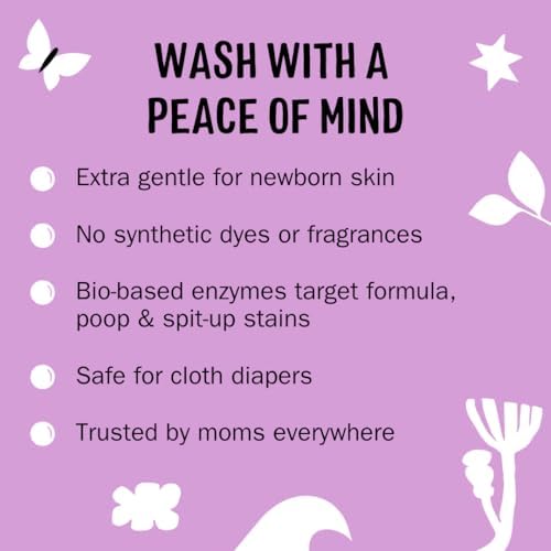 Molly's Suds Baby Liquid Laundry Detergent | Removes Formula, Poop & Spit-Up Stains | Extra Gentle for Infants, Babies, Toddlers (Sweet Baby Shea, 200 Loads)