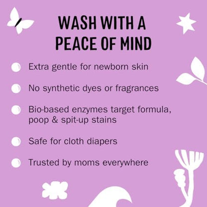 Molly's Suds Baby Liquid Laundry Detergent | Removes Formula, Poop & Spit-Up Stains | Extra Gentle for Infants, Babies, Toddlers (Sweet Baby Shea, 200 Loads)