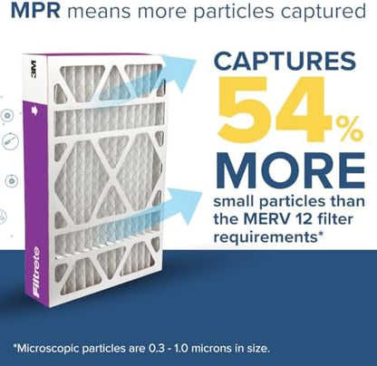 Filtrete 20x25x4 AC Furnace Air Filter, MPR 1550, MERV 12, Fits Lennox & Honeywell, Allergen, Electrostatic Air Cleaning Filter, 2-Pack (actual size 19.88 x 24.63 x 4.31)