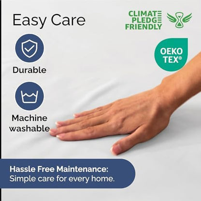 Extra Deep Queen Fitted Sheet - Hotel Luxury Single Fitted Sheet Only - Easily Fits 18 inch to 24 inch Mattress - Ultra Soft, Wrinkle Free w/Extra Deep Pockets - Easy-Care, Breathable & Comfy - White