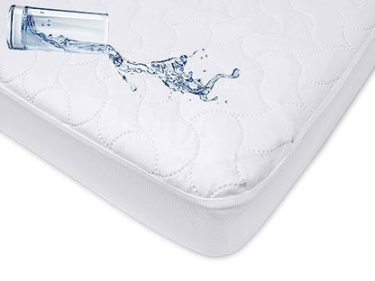 American Baby Company 2 Pack Waterproof Fitted Crib Mattress Protector 52" x 28" - Quilted, Noiseless, Soft & Breathable Crib & Toddler Mattress Pad Cover