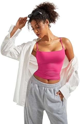 SUUKSESS Women Sexy Square Neck Tank Top Summer Y2K Going Out Basic Cami Shirt