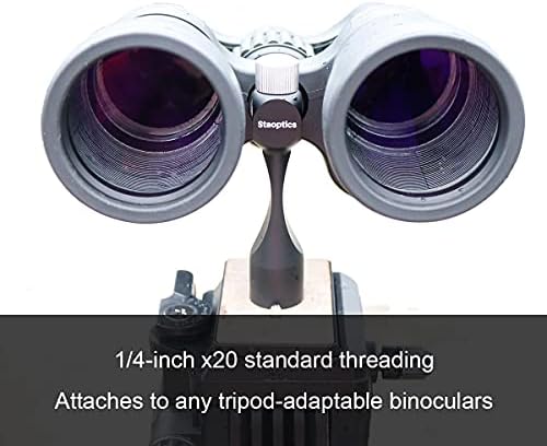 Binocular Tirpod Adapter Quick Release 1/4-20Inch Threading Detachable Mount Accessories for 8x40 8x42 10x50 10x56 12x50 12x60 15x60 15x70 25x70 etc Roof and Porro Zoom Binoculars