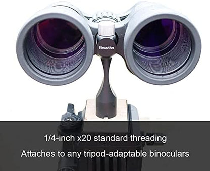 Binocular Tirpod Adapter Quick Release 1/4-20Inch Threading Detachable Mount Accessories for 8x40 8x42 10x50 10x56 12x50 12x60 15x60 15x70 25x70 etc Roof and Porro Zoom Binoculars