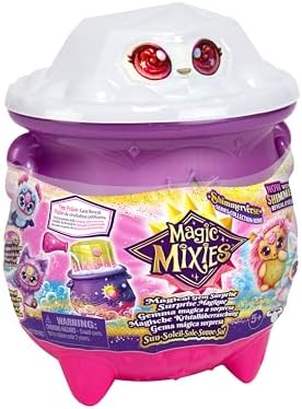 Magic Mixies Magical Gem Surprise Cauldron: Sun. with New Shimmer Eyes! Reveal an Mixie Plushie from The Fizzing Cauldron and Discover 2 Magical Solar Gem Surprises! Styles May Vary