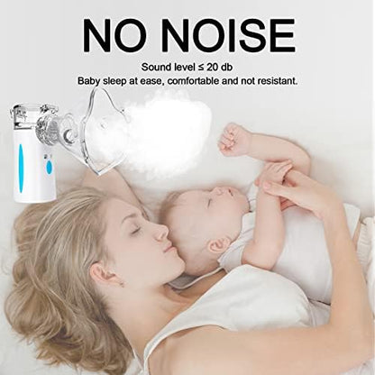 Ultrasonic Nebulizer - Nebulizers, Rechargeable Nebulizer Machine for Adults and Kids, Portable Nebulizer with Two Modes & Self-Cleaning Function for Breathing Problems