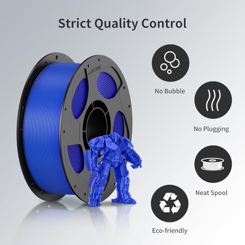 ANYCUBIC 3D Printer Filament PLA Bundle, PLA Filament 1.75mm Dimensional Accuracy +/- 0.02mm, 1KG Reusable Spool, Black+White+Gray+Blue, 4KG in Total