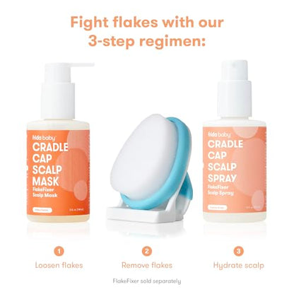 Frida Baby Cradle Cap Treatment, Cradle Cap Shampoo for Babies + Flake Fixer Scalp Spray, Cradle Cap Kit Soothes Baby's Scalp, Prevents Dryness and Flakes