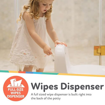 Nuby My Real Potty Training Toilet with Life-Like Flush Button and Sound - 18+ Months - White