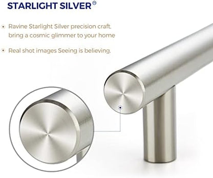 Ravinte 30 Pack 5'' Cabinet Pulls Brushed Nickel Stainless Steel Kitchen Drawer Pulls Cabinet Handles 3" Hole Center