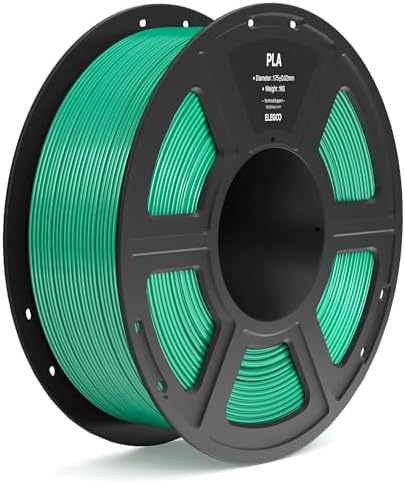ELEGOO PLA Filament 1.75mm Sea Green 1KG, 3D Printer Filament Dimensional Accuracy +/- 0.02mm, 1kg Spool(2.2lbs) Fit Most FDM 3D Printers