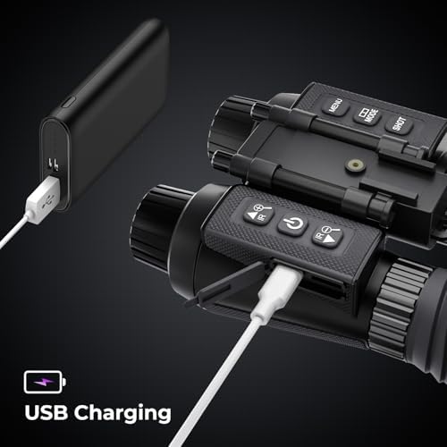 GOYOJO 4K Head-Mounted Night Vision Goggles & Binoculars for Adults – Infrared NVG with Manual Focus & 8X Digital Zoom for Hunting, Camping, and Outdoor Surveillance