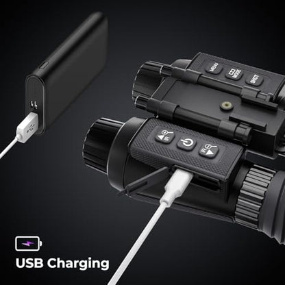 GOYOJO 4K Head-Mounted Night Vision Goggles & Binoculars for Adults – Infrared NVG with Manual Focus & 8X Digital Zoom for Hunting, Camping, and Outdoor Surveillance