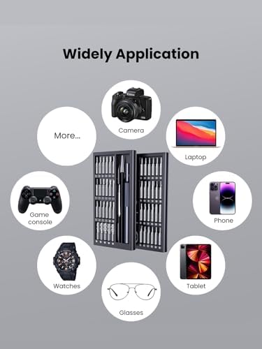 AXTH 50-in-1 Small Precision Screwdriver Set, Professional Magnetic Mini Repair Tool Kit for Phone, Computer, Watch, Laptop, Macbook, Ring Doorbell, Eyeglass, Electronic, [Bearing Steel] Screw Driver