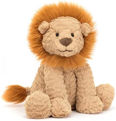 Jellycat Fuddlewuddle Lion Stuffed Animal, Medium 9 inches - Big Cat Plush Toy - Classic Children's Gift