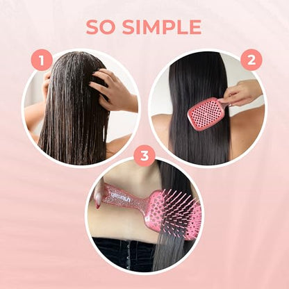 FHI Heat UNbrush Detangling Brush for Pain-Free Brushing on All Wet or Dry Hair Types — Durable DuoFlex Anti-Static Bristles, Lightweight Handle, Vented Hair Brush