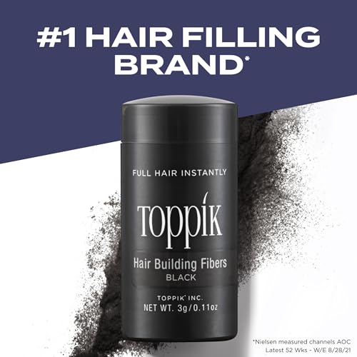 Toppik Hair Building Fibers, Fill In Fine or Thinning Hair Instantly Thicker, Fuller Looking Hair 9 Shades,4 size options