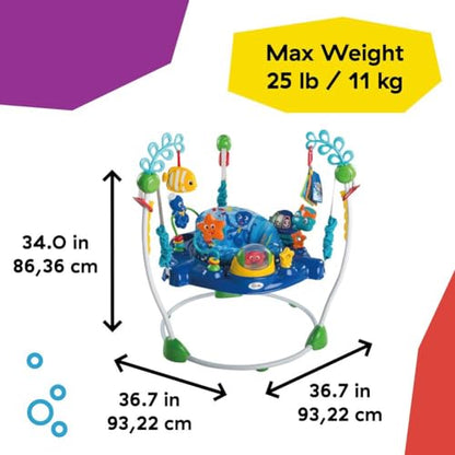 Baby Einstein Neptune's Ocean Discovery Activity Jumper, Ages 6 months +, Max weight 25 lbs., Unisex