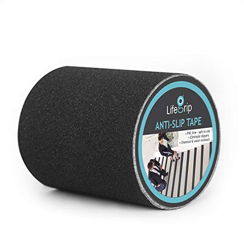 Anti Slip Traction Tape, 6 Inch x 30 Foot - Best Grip, Friction, Abrasive Adhesive for Stairs, Tread Step, Indoor, Outdoor (6" X 30')
