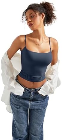 SUUKSESS Women Sexy Square Neck Tank Top Summer Y2K Going Out Basic Cami Shirt