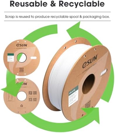 eSUN PLA Basic Filament 1.75mm, 3D Printer Filament High Speed PLA for Fast Printing, 1KG per Spool, 2 Spools High Speed 3D Printing Filament, Fire Engine Red